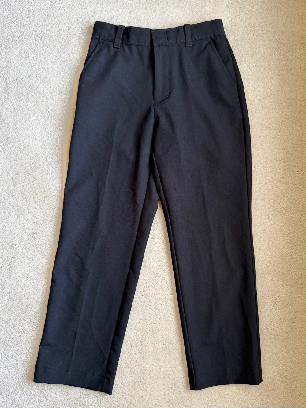 Izod Dress Suit Pants Flat Front Black Boys Size 7
